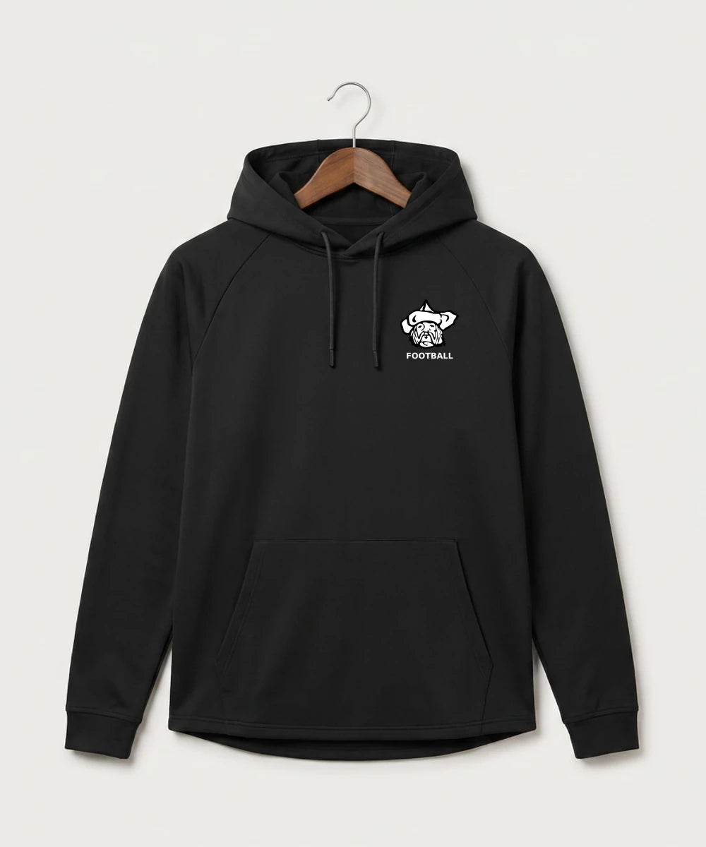 Polo HS Football general - Black Hoodie - Left Chest