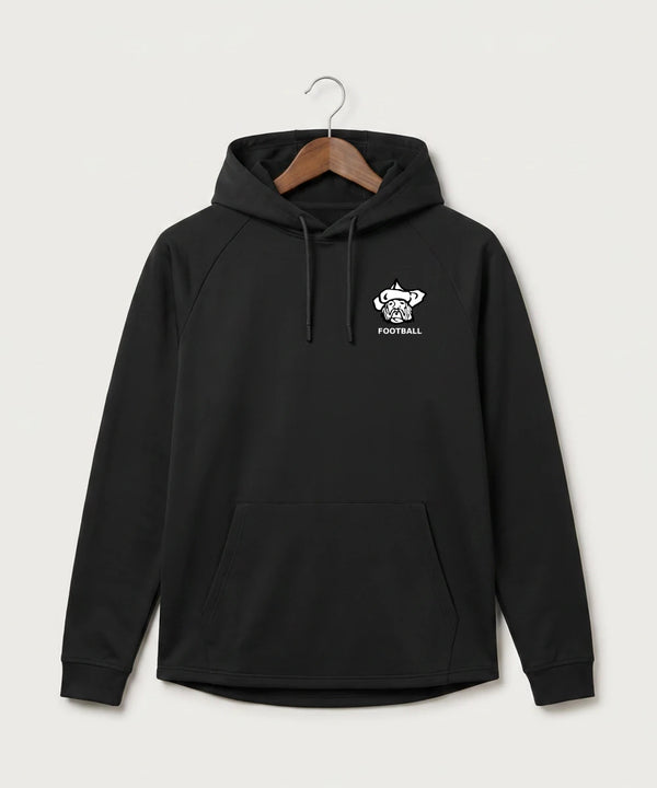 Polo HS Football general - Black Hoodie - Left Chest