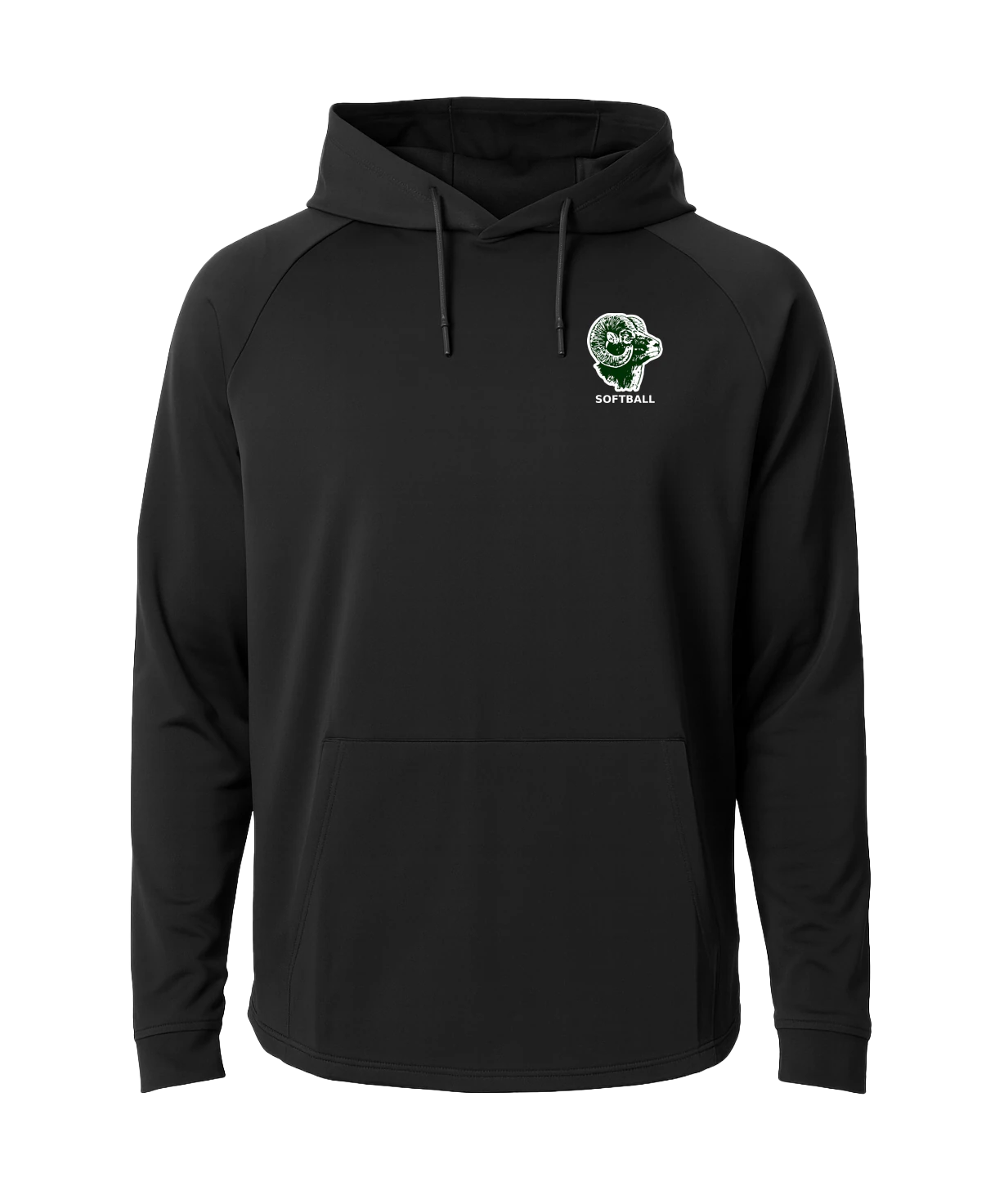 Roseau Softball - Black Hoodie - Left Chest