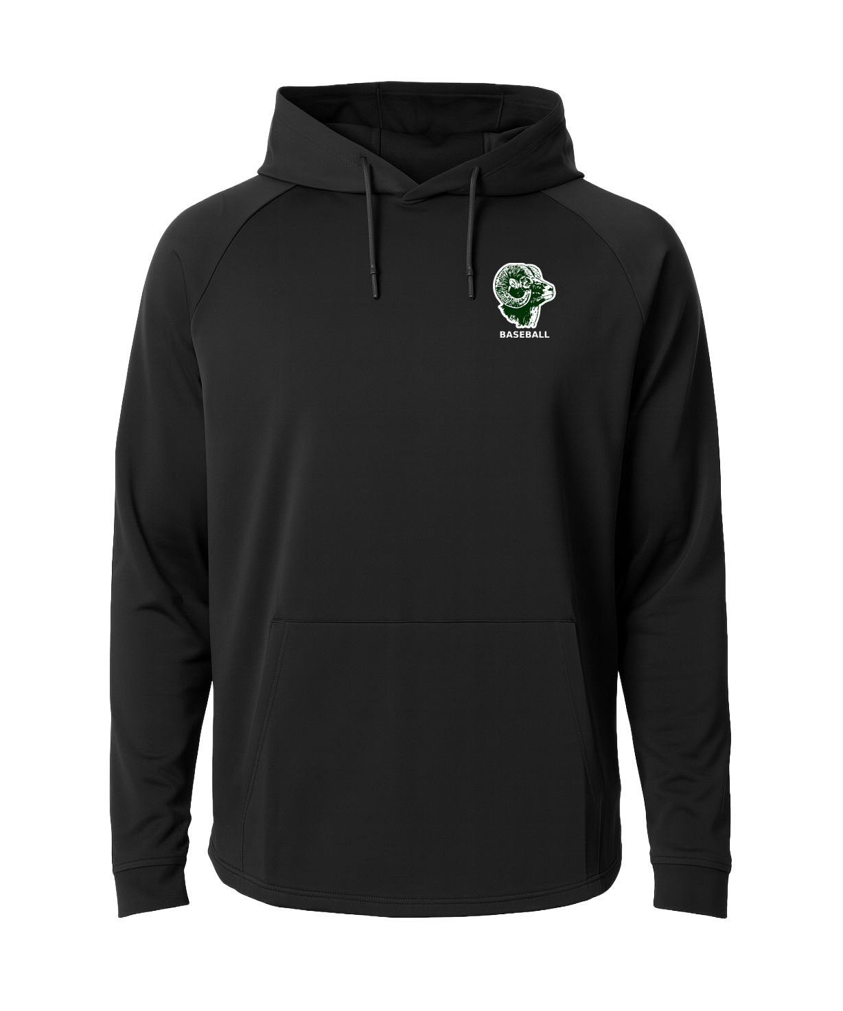 Roseau Baseball - Black Hoodie - Left Chest