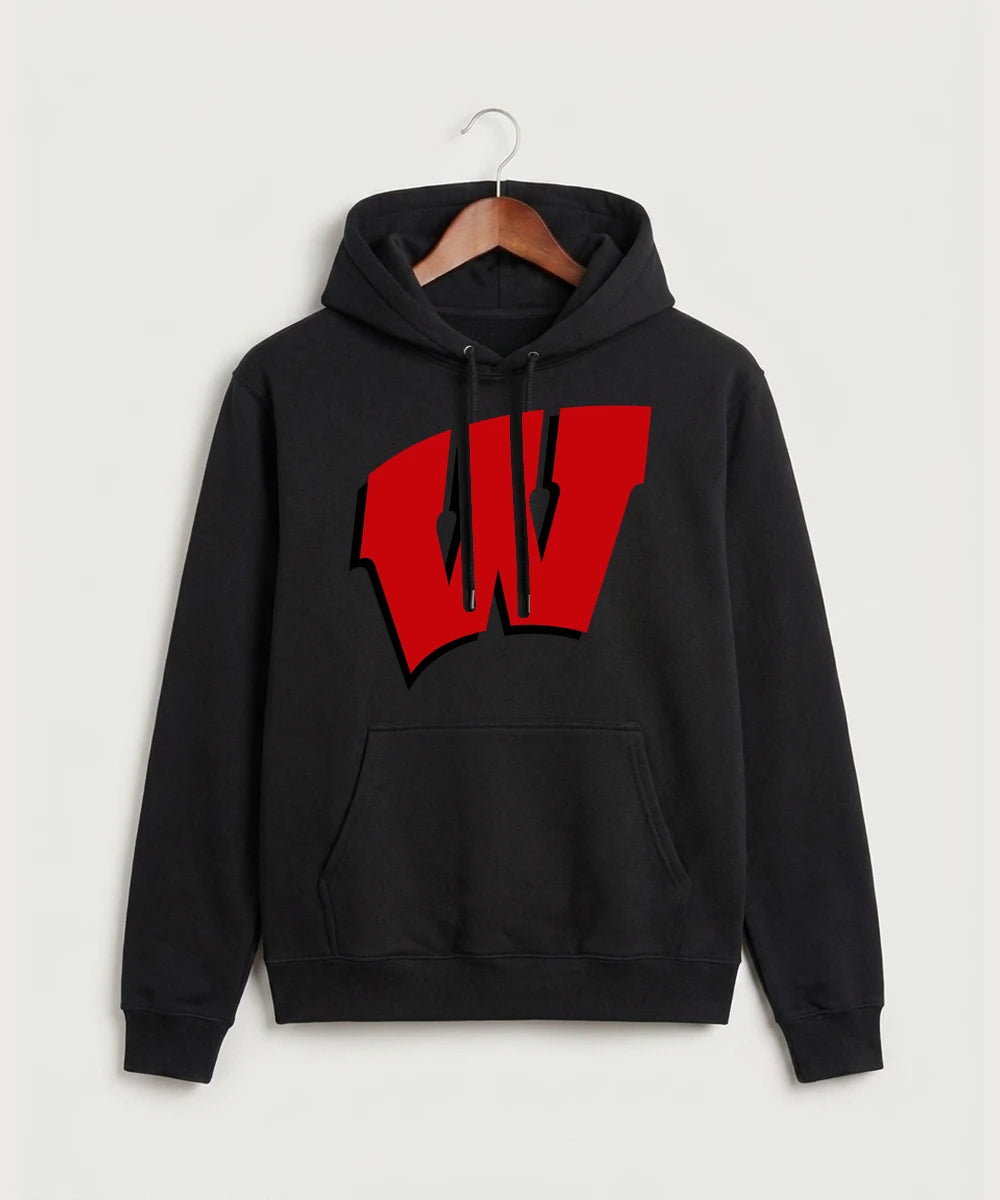 Wisconsin Hanger Test - Black Hoodie (front)