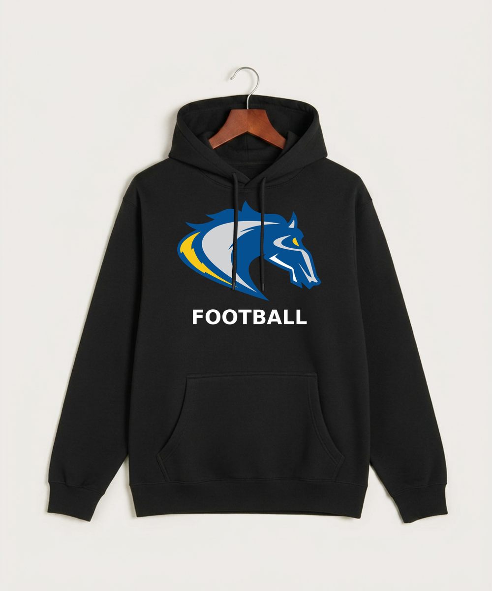 Riverside High School Football general - Black Hoodie Value - Full Front