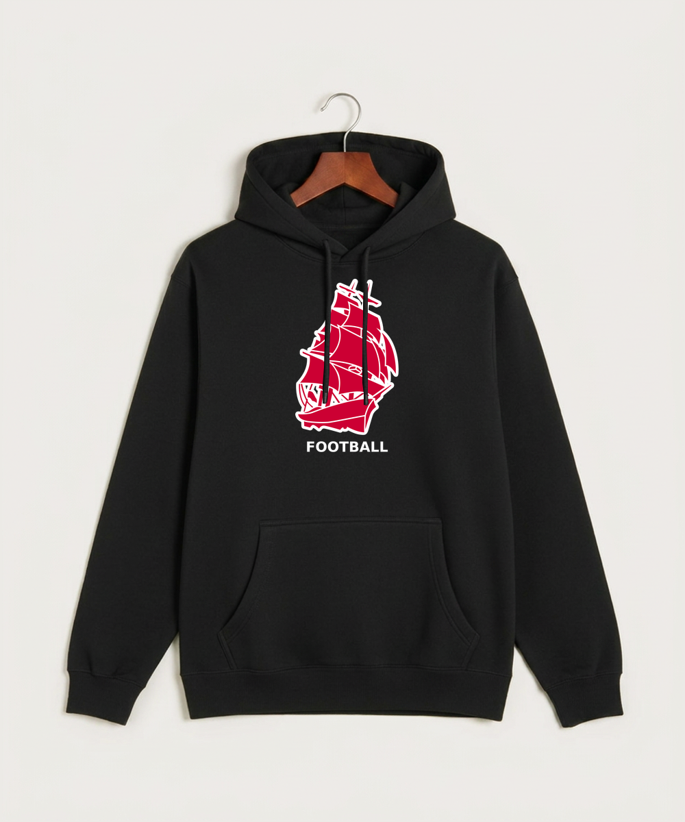 Amboy Football general - Black Hoodie Value - Full Front