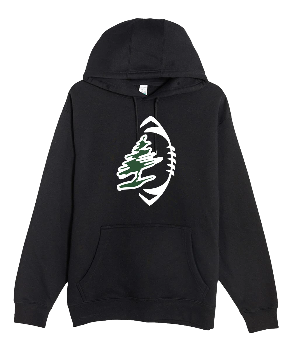 DC Everest Middle School Football — example store - Black Hoodie Value - Full Front