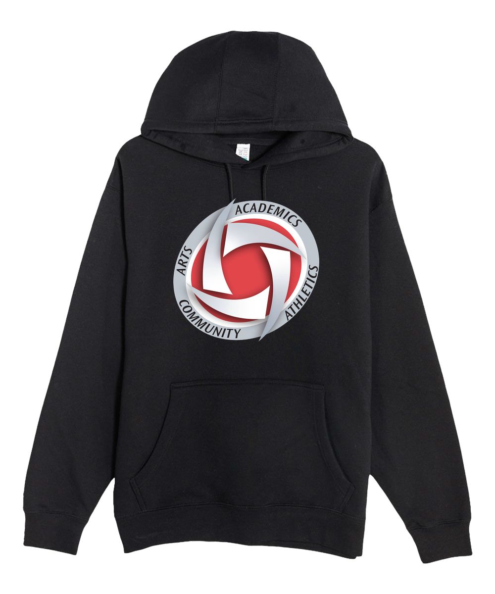 Houston Volleyball - Black Hoodie Value - Full Front