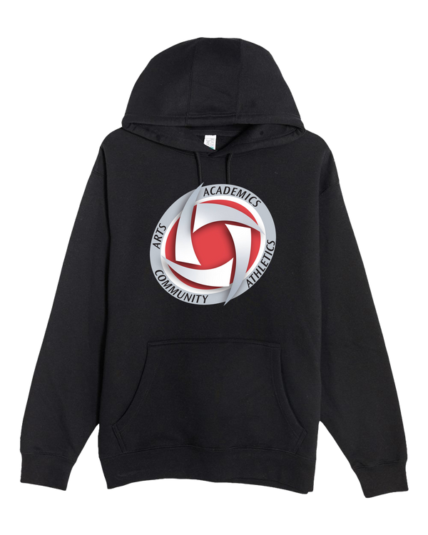 Houston Volleyball - Black Hoodie Value - Full Front