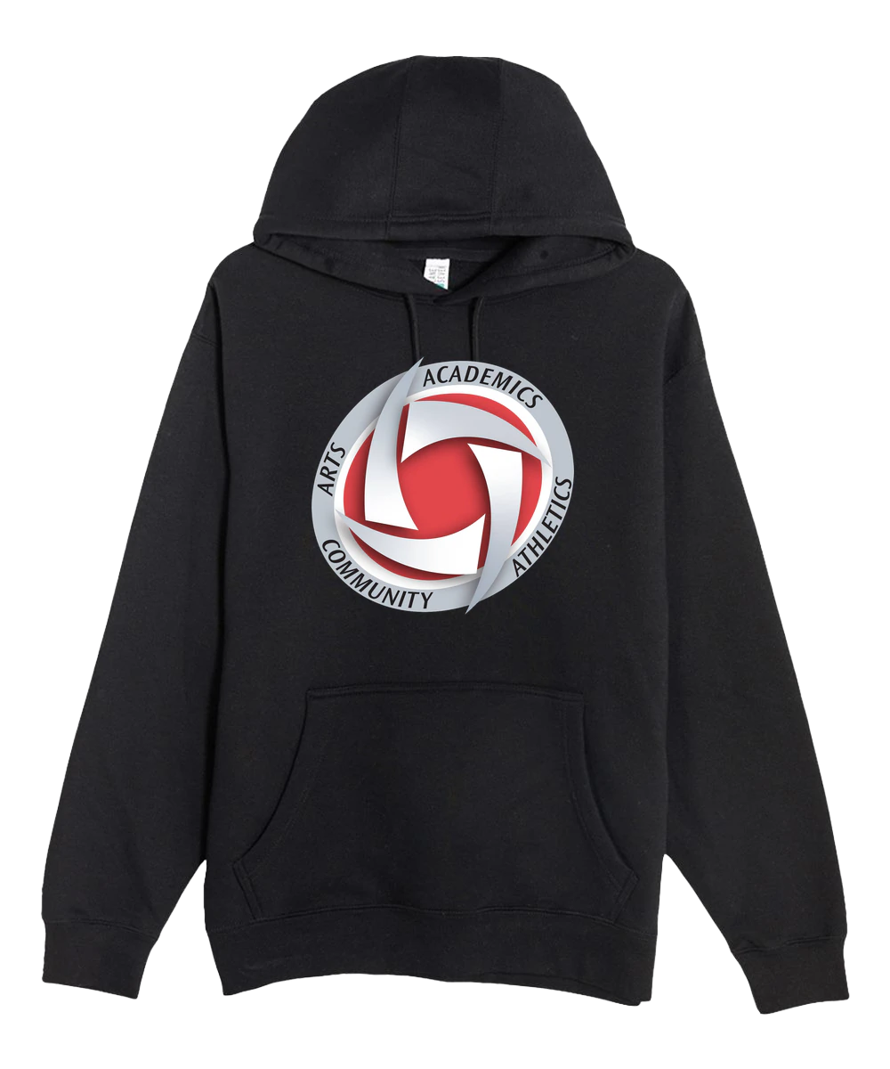 Houston Volleyball - Black Hoodie Value - Full Front