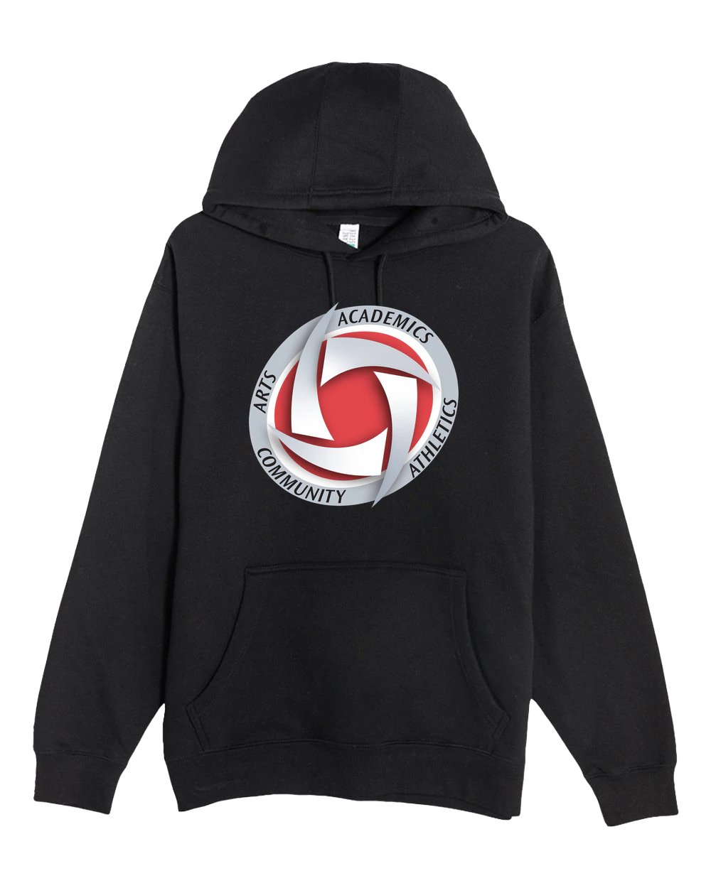 Houston Volleyball - Black Hoodie Value - Full Front
