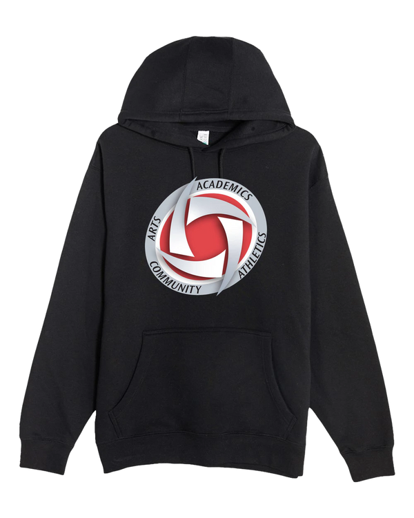 Houston Volleyball - Black Hoodie Value - Full Front