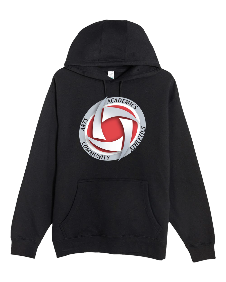 Houston Volleyball - Black Hoodie Value - Full Front