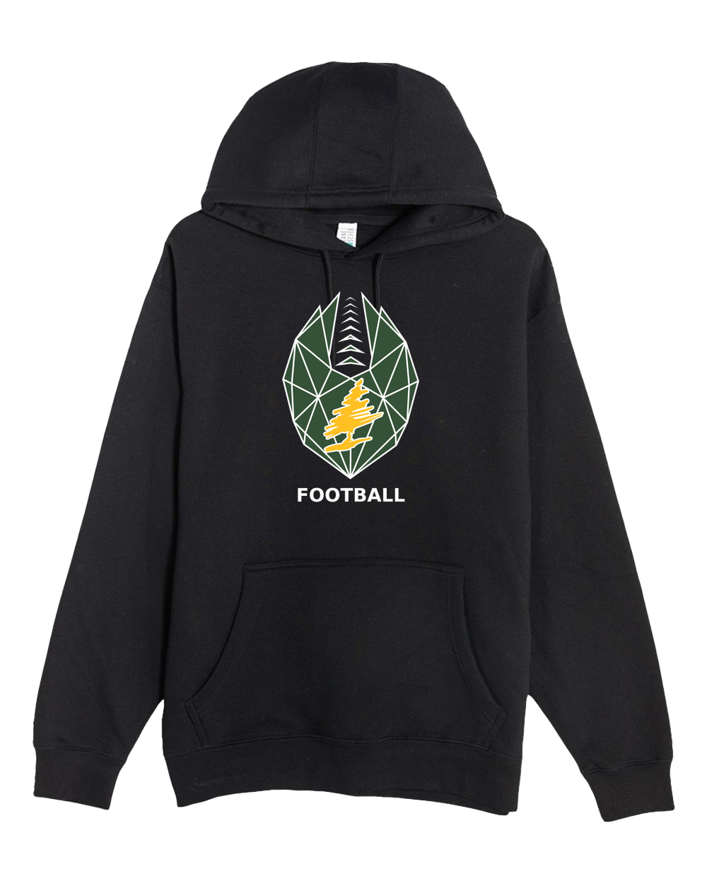DC Everest Middle School Football — example store - Black Hoodie Value - Full Front