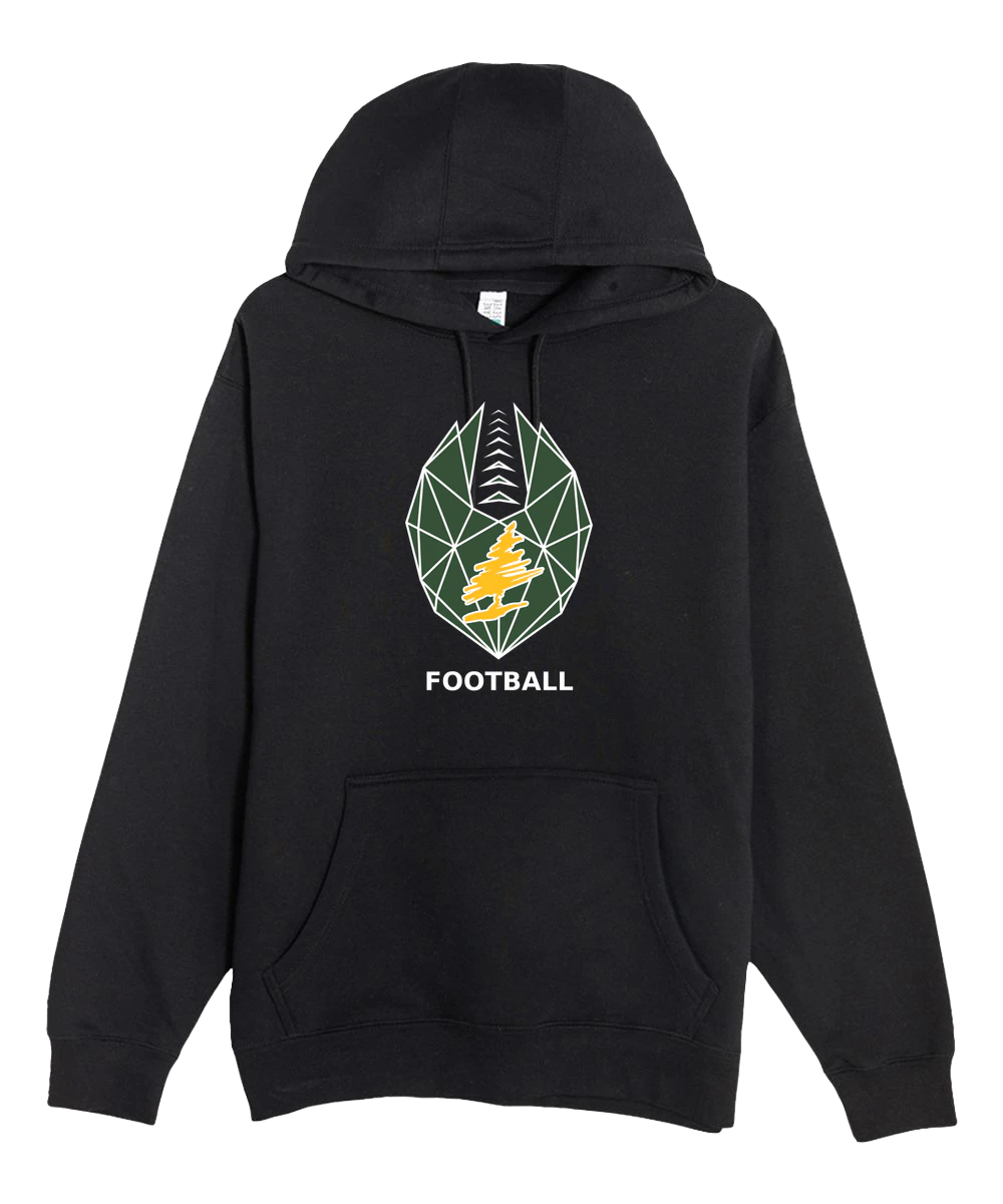 DC Everest Middle School Football — example store - Black Hoodie Value - Full Front
