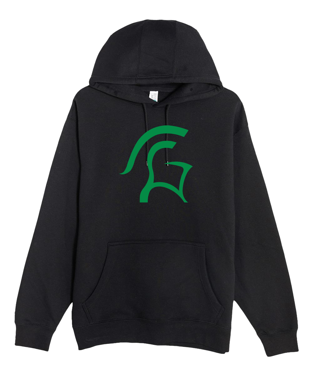 La Crescent-Hokah Football - Black Hoodie Value - Full Front