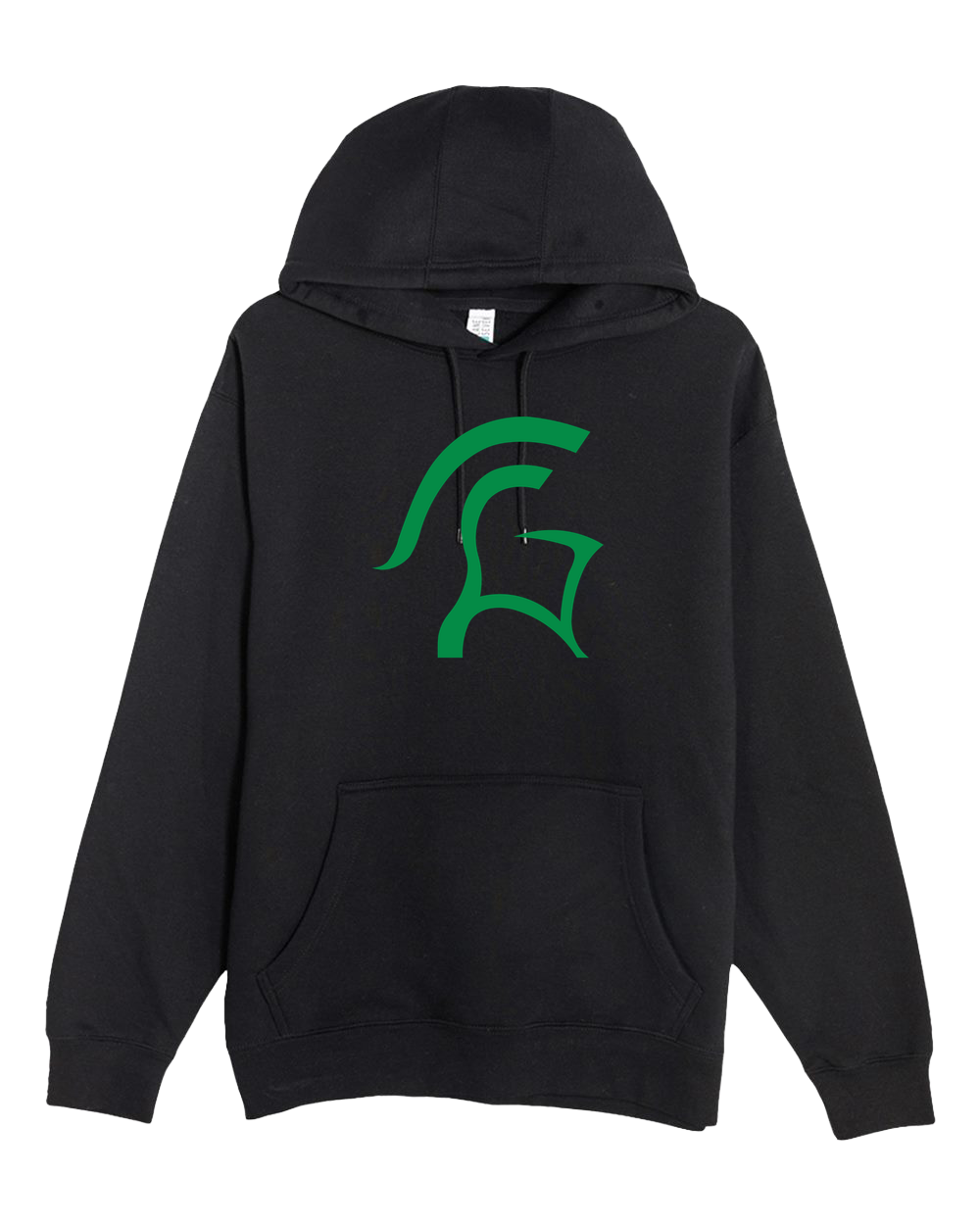 La Crescent-Hokah Football - Black Hoodie Value - Full Front