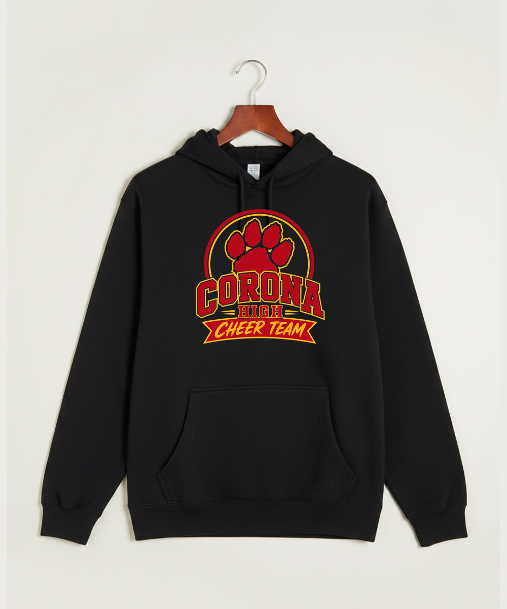 Corona Senior High School Cheer - Black Hoodie Value - Full Front