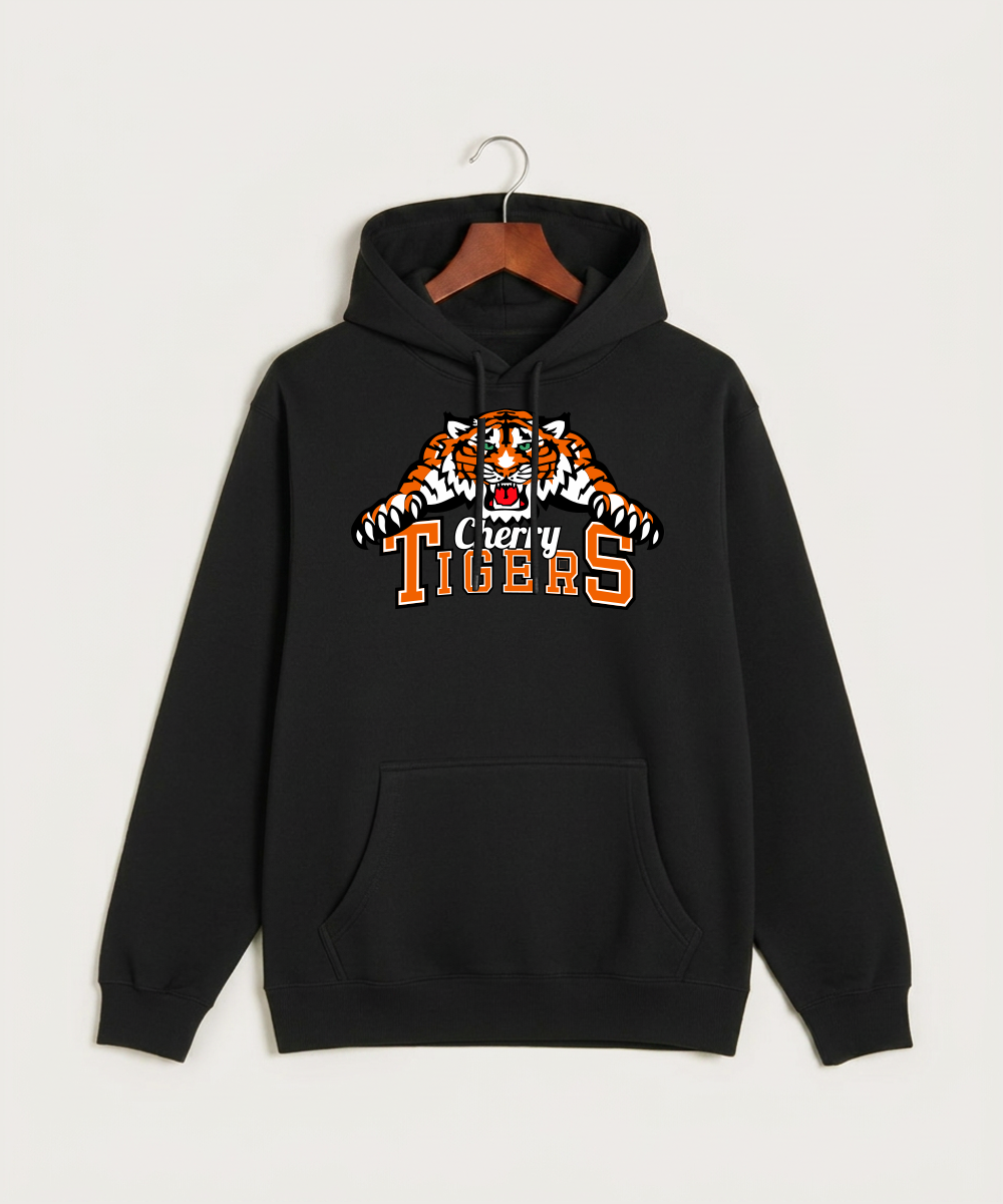 Cherry High School Athletics Coed - Black Hoodie Value - Full Front
