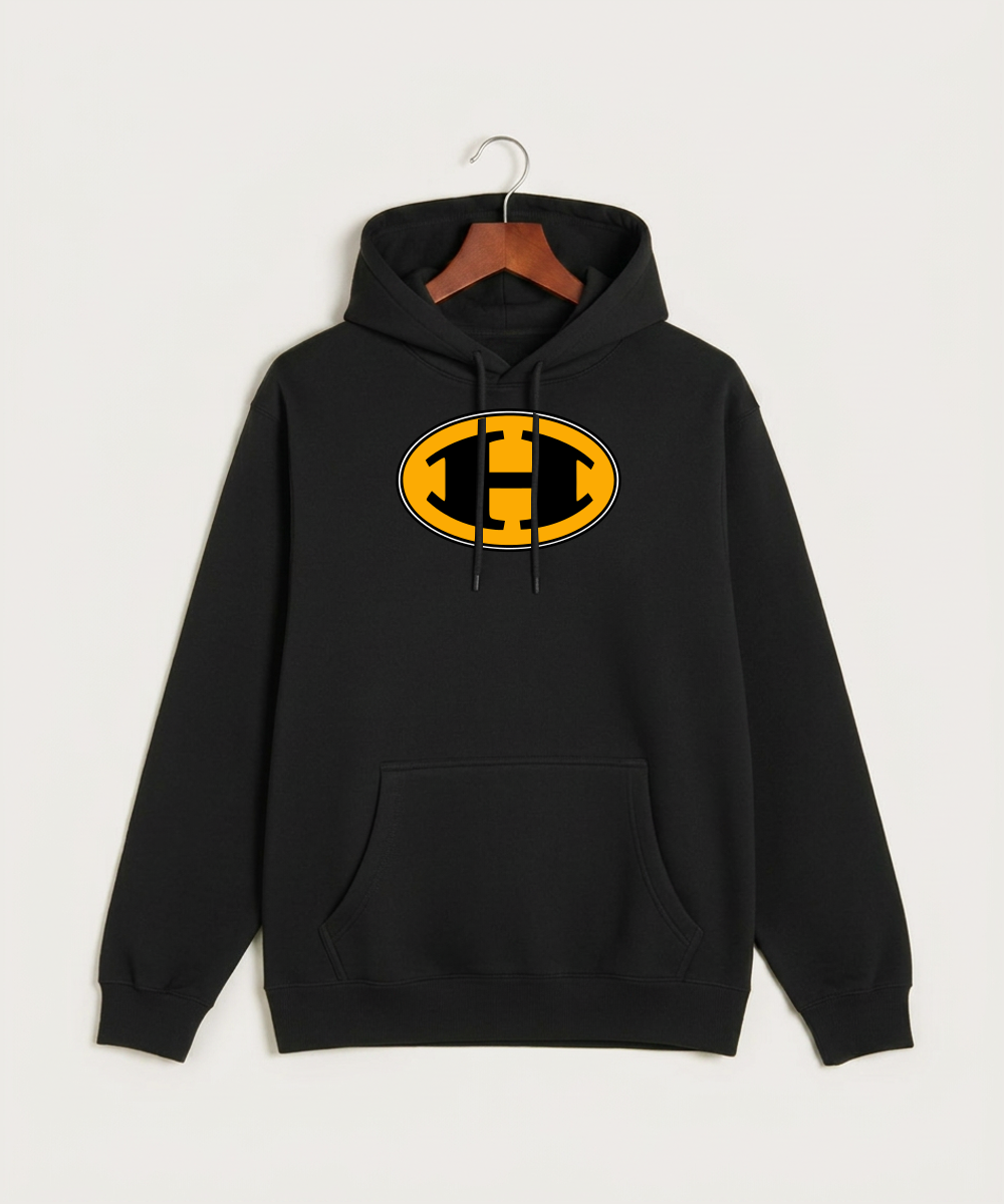 Hutchinson High School Football (Boys) - Black Hoodie Value - Full Front