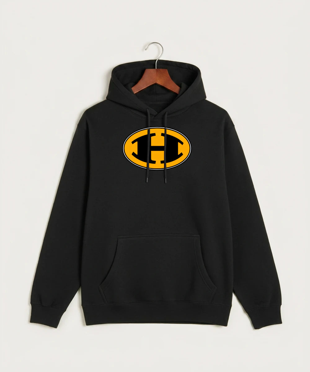 Hutchinson High School Football (Boys) - Black Hoodie Value - Full Front