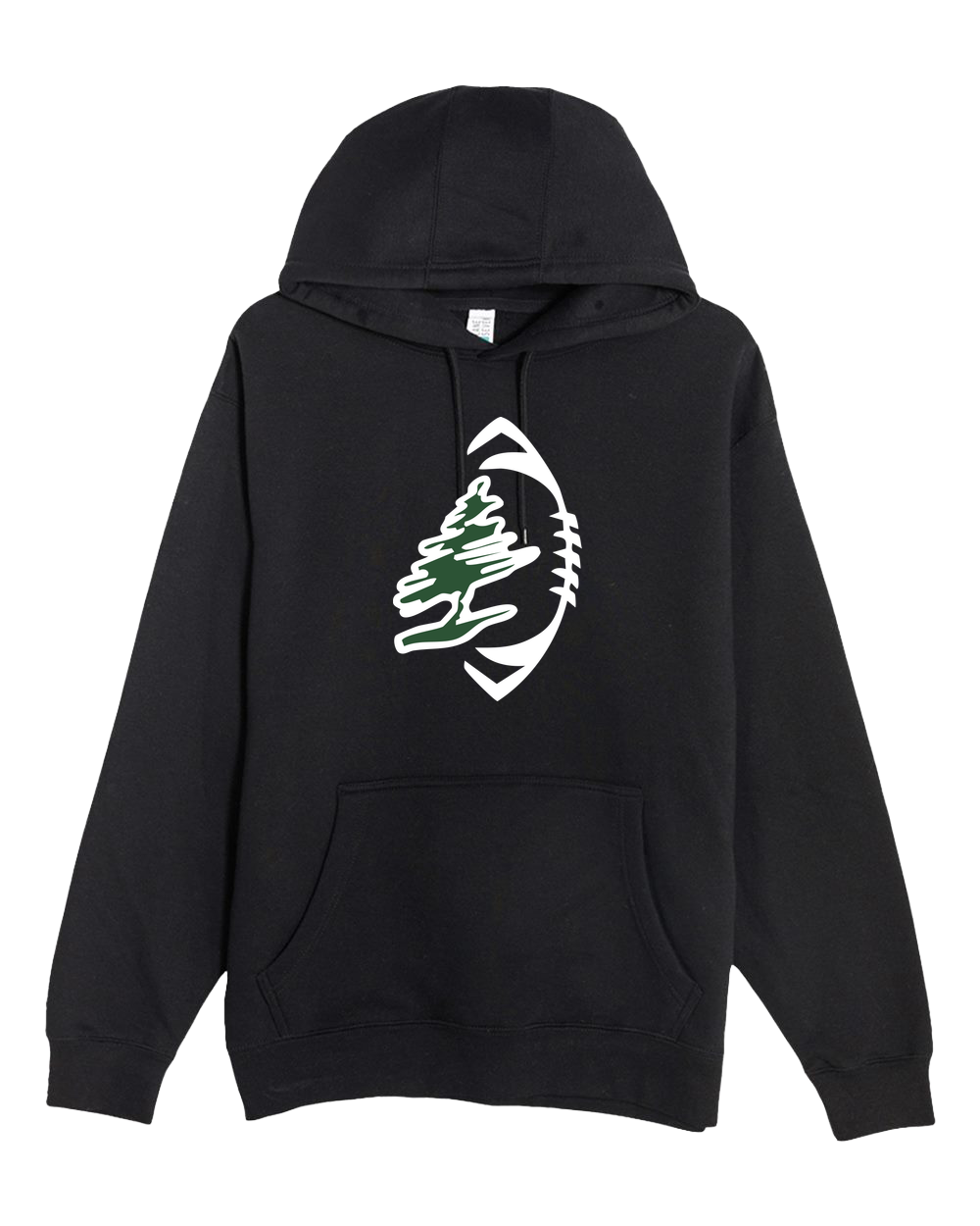 DC Everest Middle School Football — example store - Black Hoodie Value - Full Front
