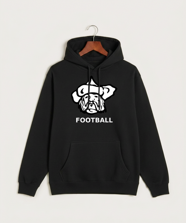 Polo HS Football general - Black Hoodie Value - Full Front