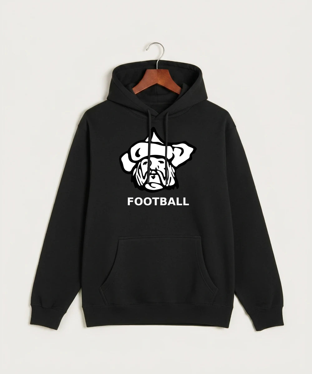 Polo HS Football general - Black Hoodie Value - Full Front