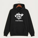 Polo HS Football general - Black Hoodie Value - Full Front