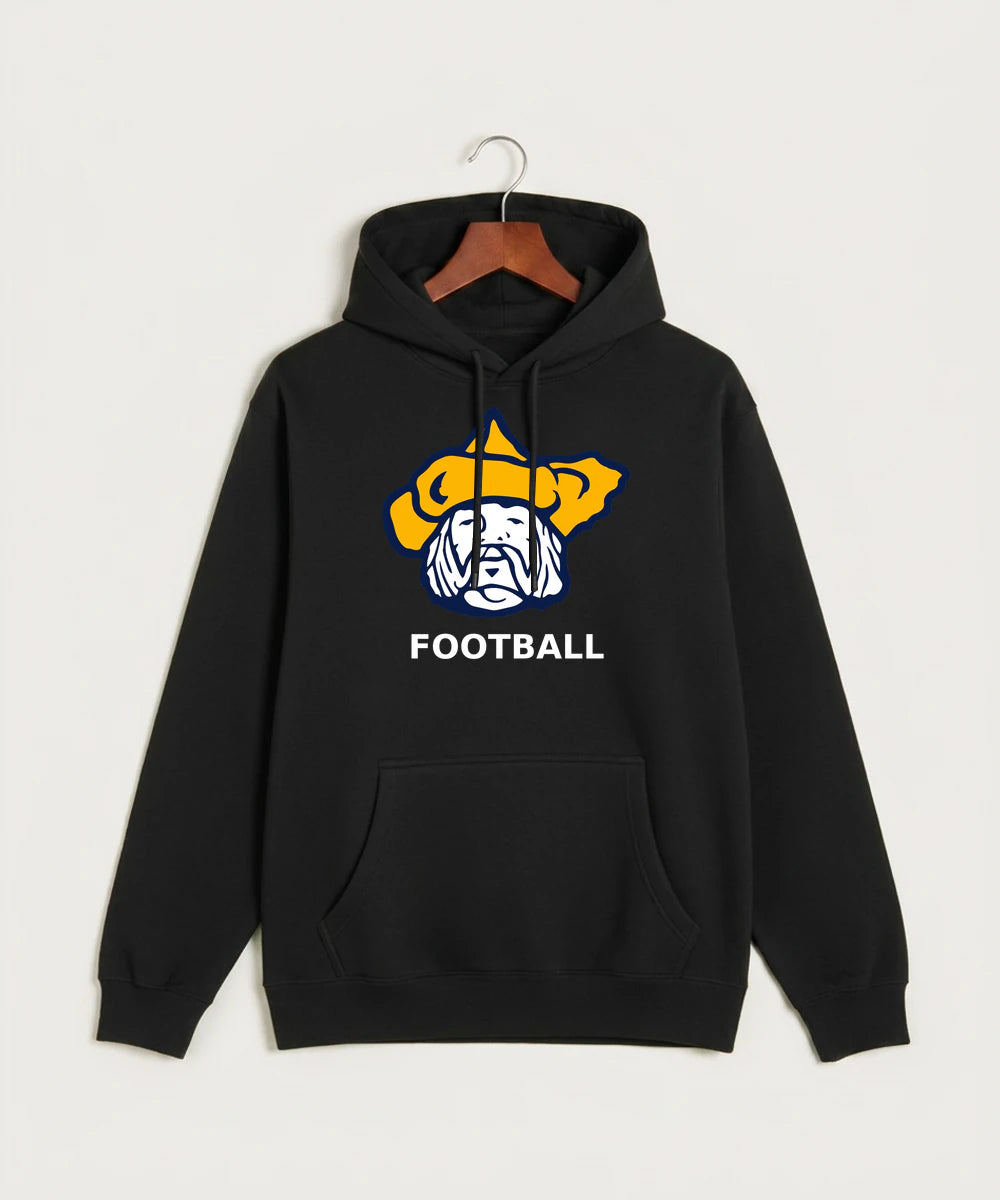Polo HS Football general - Black Hoodie Value - Full Front