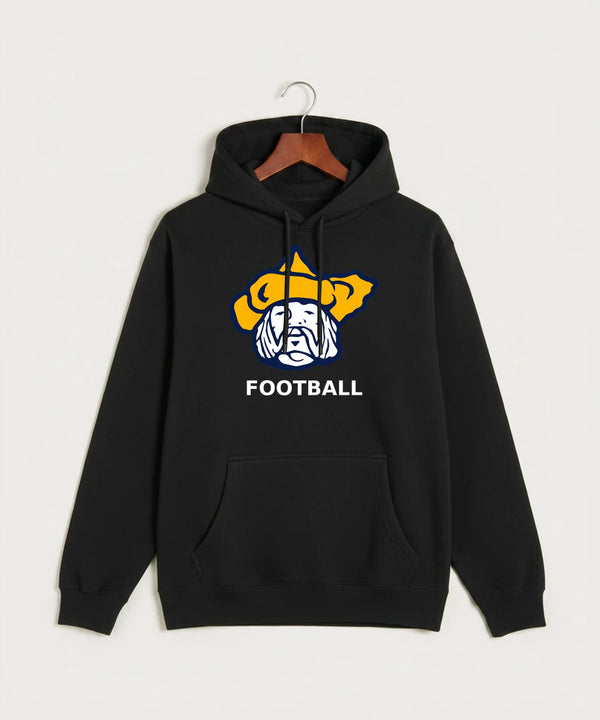 Polo HS Football general - Black Hoodie Value - Full Front