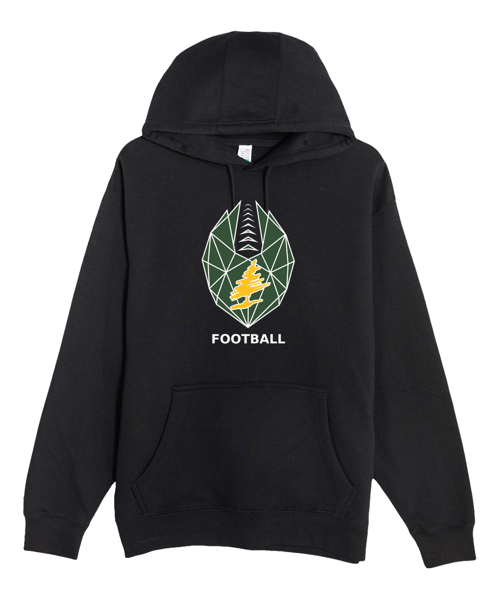 DC Everest Middle School Football — example store - Black Hoodie Value - Full Front