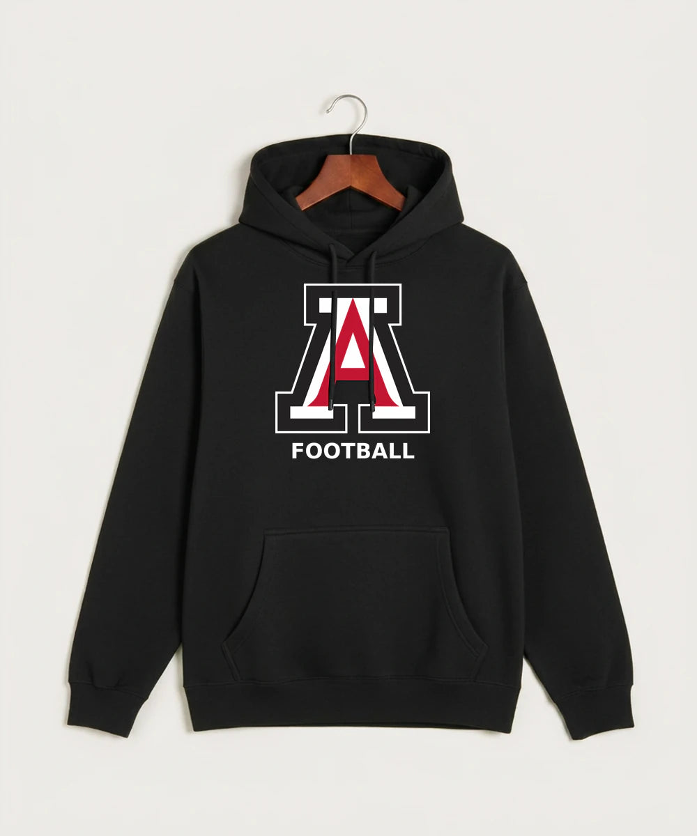 Amboy Football general - Black Hoodie Value - Full Front