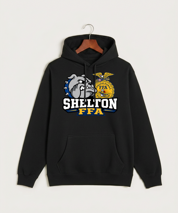 Shelton High School FFA general - Black Hoodie Value - Full Front