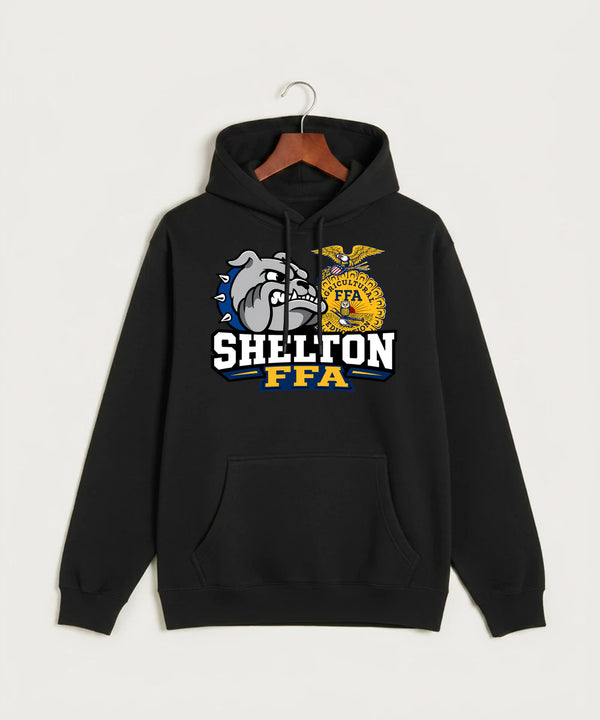 Shelton High School FFA general - Black Hoodie Value - Full Front
