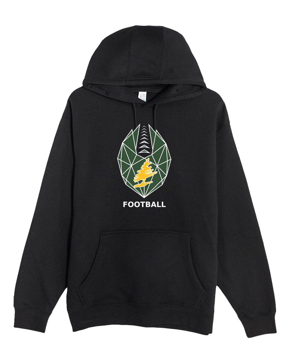 DC Everest Middle School Football — example store - Black Hoodie Value - Full Front