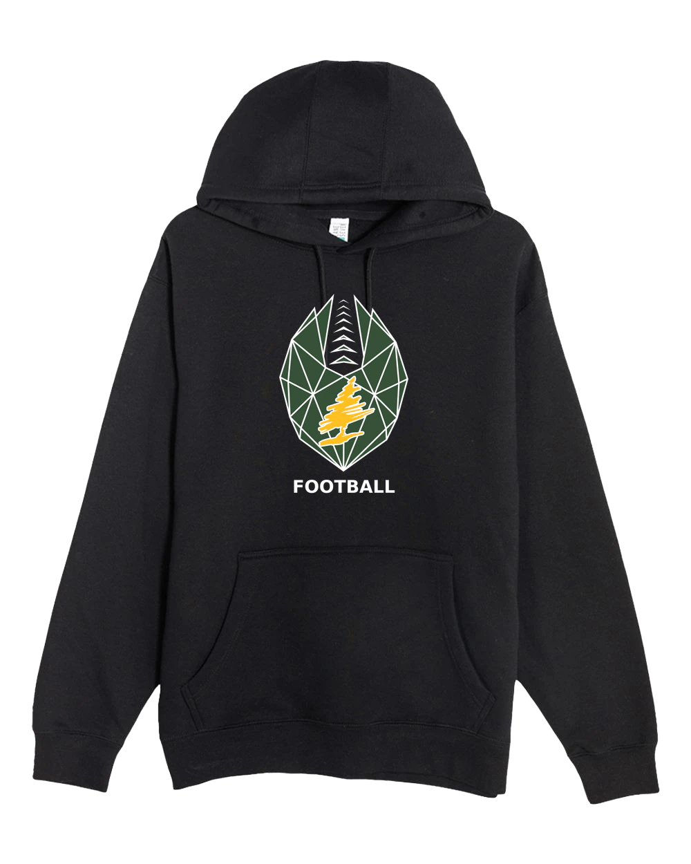 DC Everest Middle School Football — example store - Black Hoodie Value - Full Front