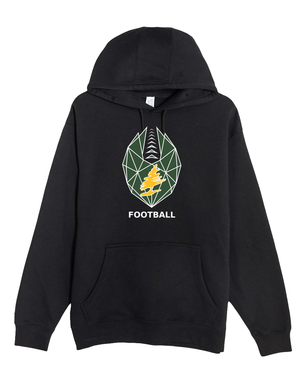 DC Everest Middle School Football — example store - Black Hoodie Value - Full Front