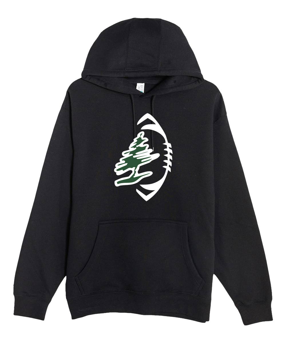 DC Everest Middle School Football — example store - Black Hoodie Value - Full Front