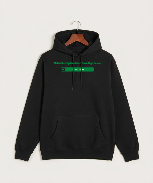 Waterville-Elysian-Morristown High School Football (Boys) - Black Hoodie Value - Full Front
