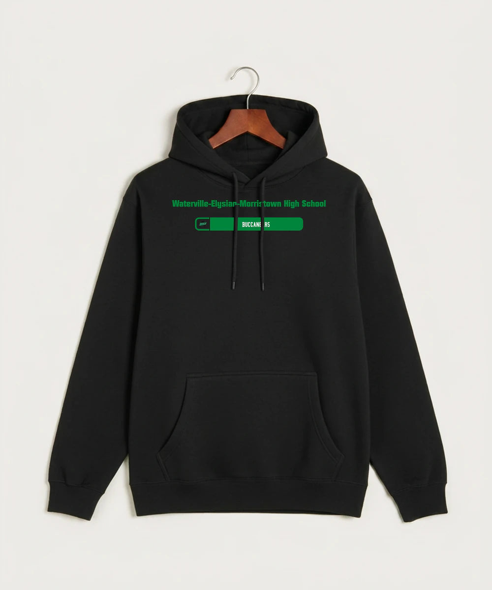 Waterville-Elysian-Morristown High School Football (Boys) - Black Hoodie Value - Full Front