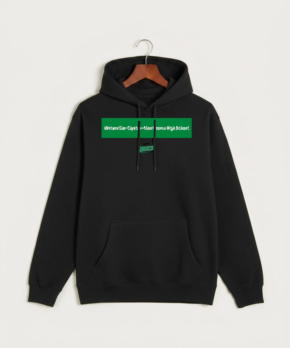 Waterville-Elysian-Morristown High School Football (Boys) - Black Hoodie Value - Full Front