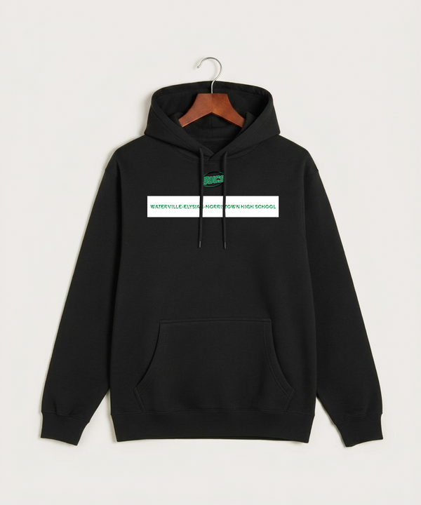 Waterville-Elysian-Morristown High School Football (Boys) - Black Hoodie Value - Full Front