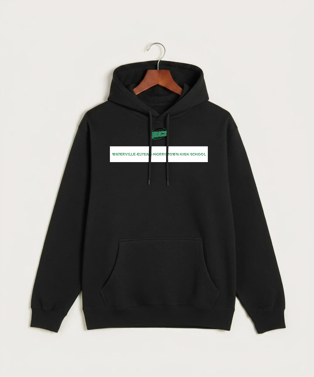 Waterville-Elysian-Morristown High School Football (Boys) - Black Hoodie Value - Full Front