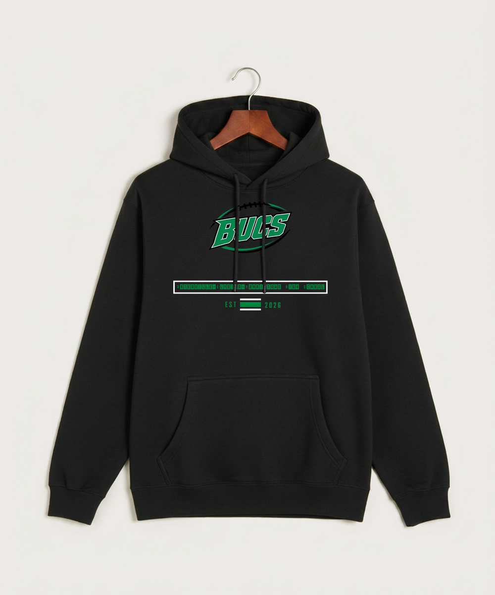 Waterville-Elysian-Morristown High School Football (Boys) - Black Hoodie Value - Full Front