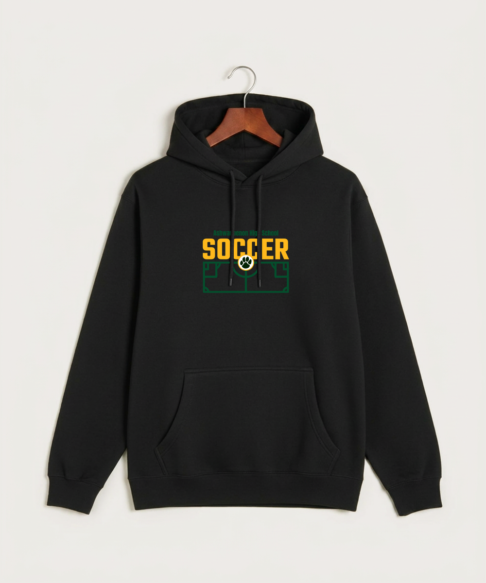 Ashwaubenon High School Soccer (Boys) - Black Hoodie Value - Full Front