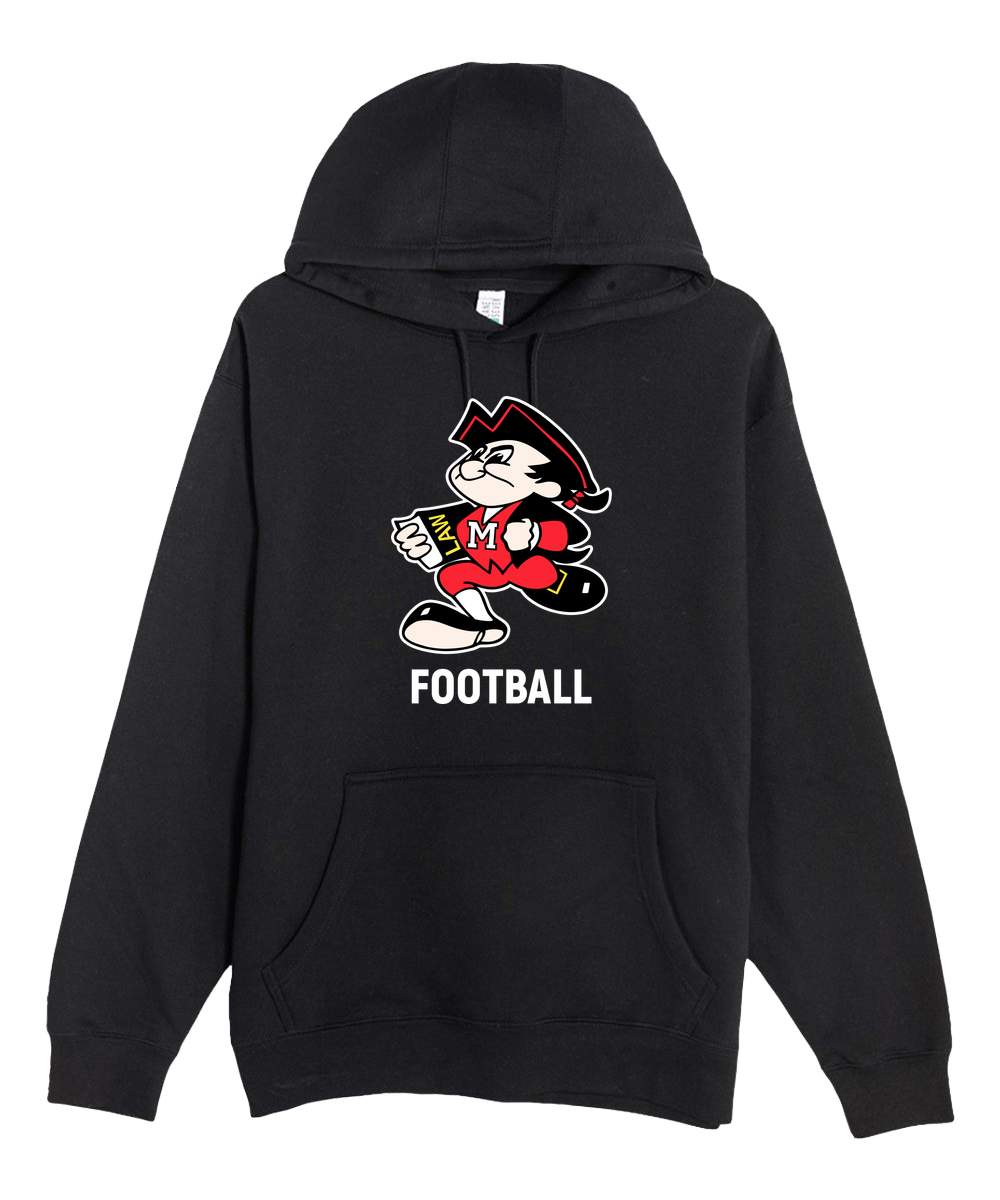 John Marshall High School football_boys - Black Hoodie Value - Full Front