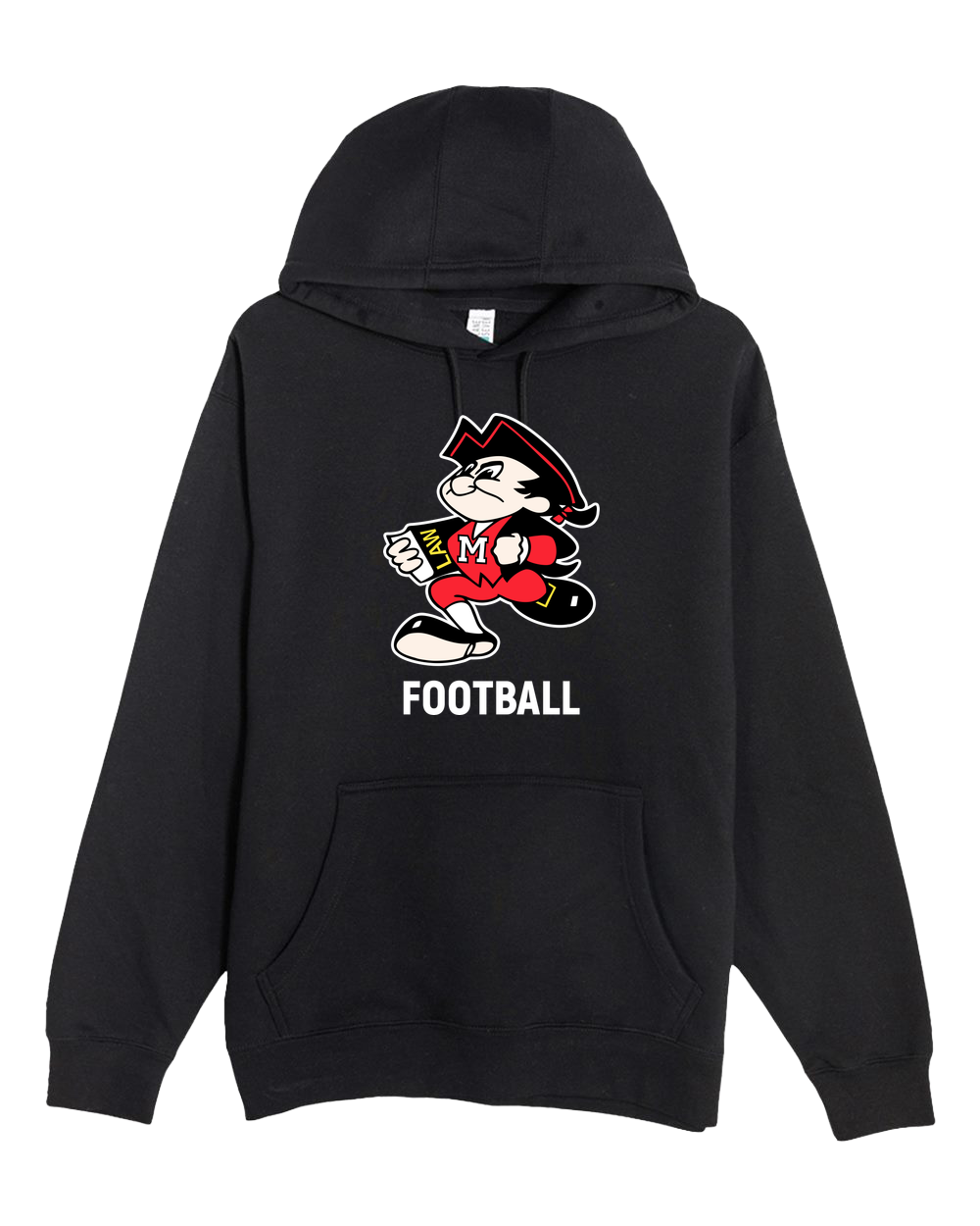 John Marshall High School football_boys - Black Hoodie Value - Full Front