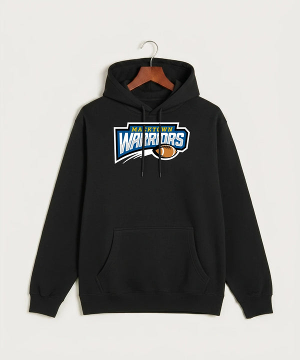 Macktown Warriors Football (Boys) - Black Hoodie Value - Full Front