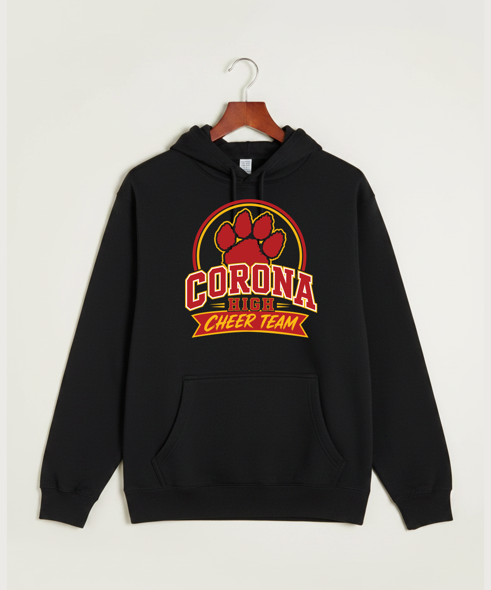 Corona Senior High School Cheer - Black Hoodie Value - Full Front