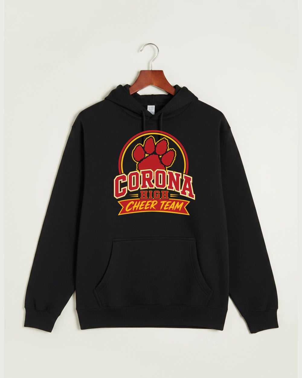 Corona Senior High School Cheer - Black Hoodie Value - Full Front