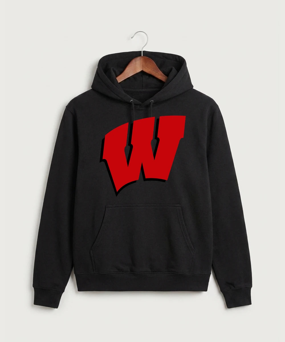 Wisconsin Hanger Test - Black Hoodie Value - Full Front