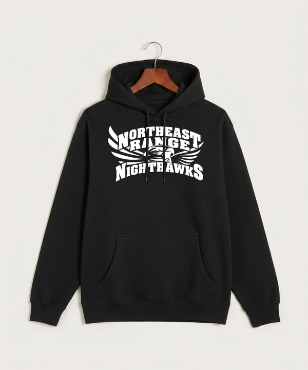 Northeast Range High School Volleyball (Girls) - Black Hoodie Value - Full Front